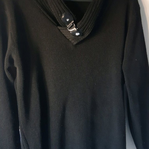 Men's knitted sweater used, size M, black