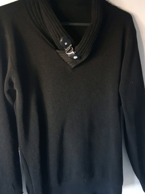 Men's knitted sweater used, size M, black