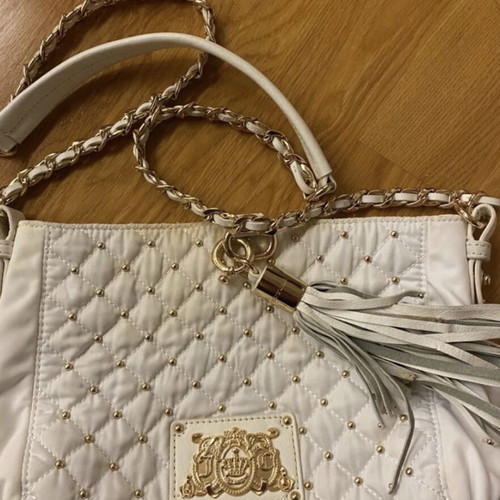Juicy Couture bag used white with gold chain
