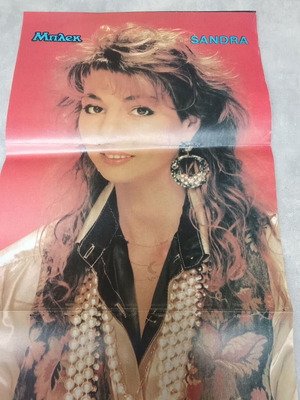 Αφίσα Sandra Maria Magdalena vintage μεταχειρισμένη δεκαετίας 1980 συλλεκτική