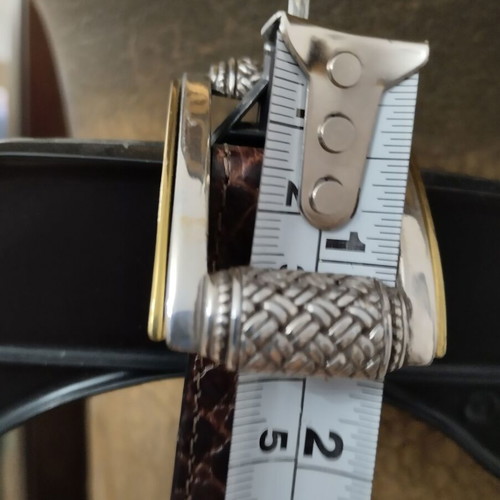 Double-sided belt black and brown like new, 95 cm