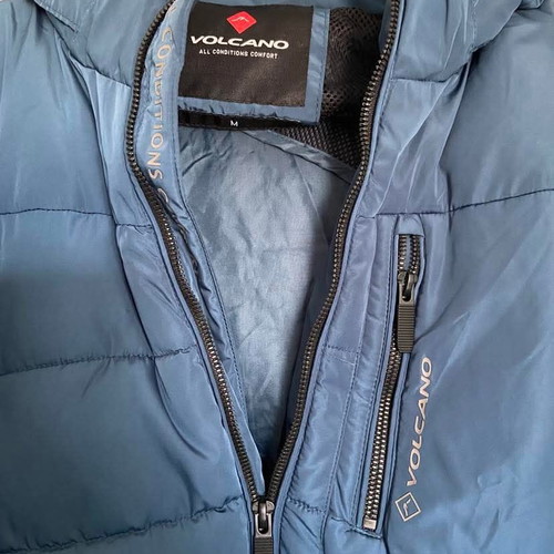 Volcano men's down jacket like new, blue, size Medium