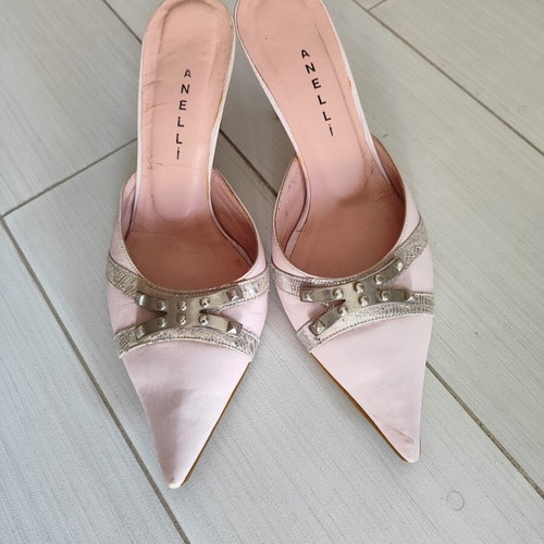 Anelli leather mules size 37 like new, soft pink