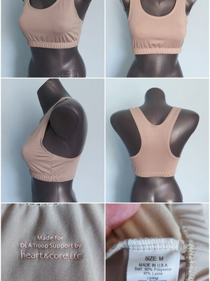 Heart & CORE LLC Fitness Top Bra like new, beige nude