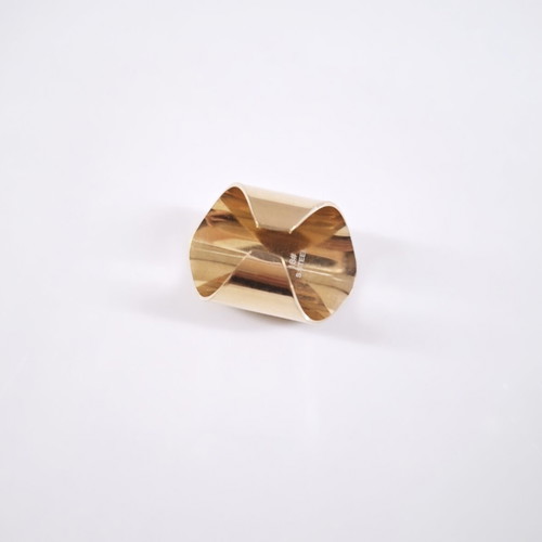 Adjustable steel ring, rose gold tone