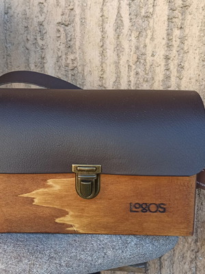 Logos Craftware wooden handmade bag with eco leather