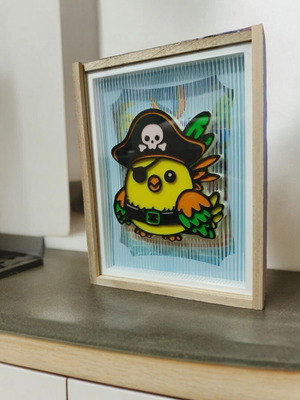 Pirate Parrot 3d Printed Art new