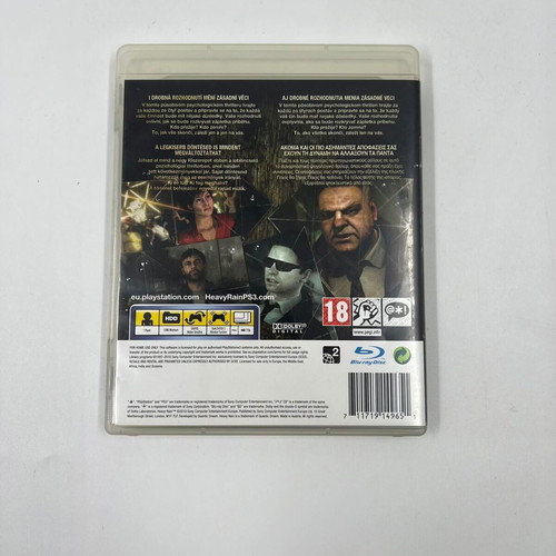 Heavy Rain PS3 game used, interactive drama thriller