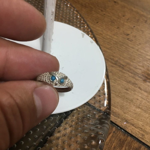 Silver owl ring