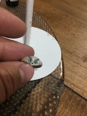 Silver owl ring