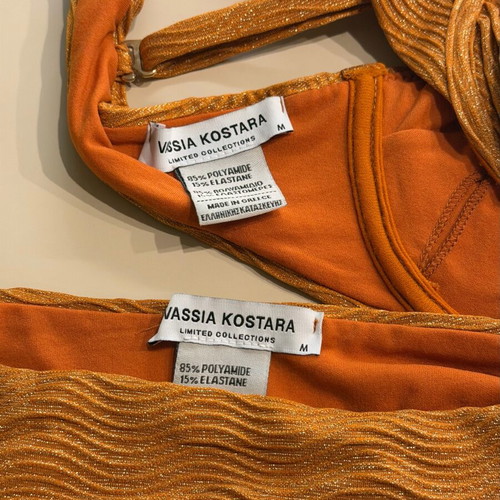 Vassia Kostara bikini size M like new, orange