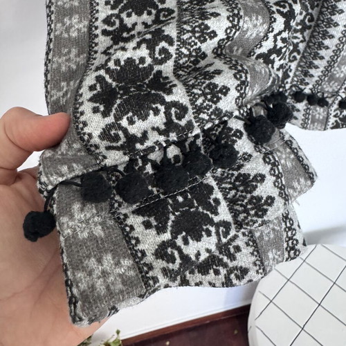 Boho cotton dress size S like new, black and white