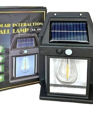 Επιτοίχιο ηλιακό φωτιστικό κήπου Solar Interaction Wall Lamp 888 μαύρο καινούργιο
