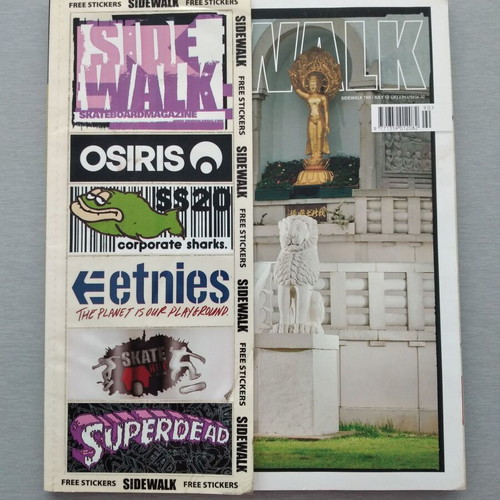 Side Walk Skateboard Magazine #190 July 2012 used, includes stickers