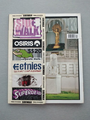 Side Walk Skateboard Magazine #190 July 2012 used, includes stickers