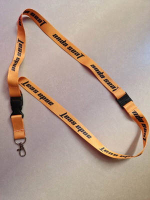 Anda Seat lanyard καινούργιο, μαύρο και πορτοκαλί