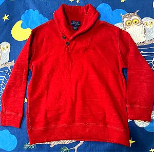Ralph Lauren 5 ετών Κόκκινο βαμβακερό πουλόβερ
