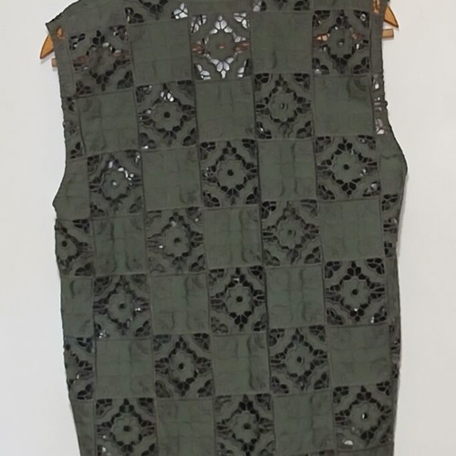 Zara green perforated blouse size small like new