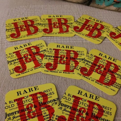 J&B Collectible Coasters Set of 9 New