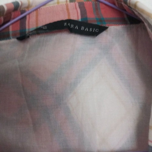Zara plaid shirt XL like new, colorful, thin