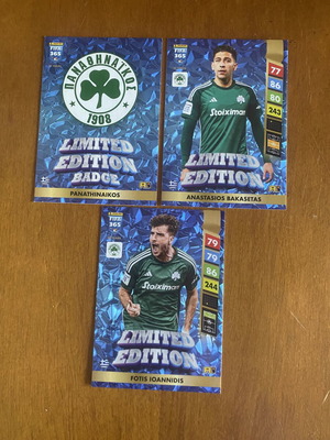 Panini FIFA 365 2025 κάρτες Panathinaikos Limited Edition, σετ 3