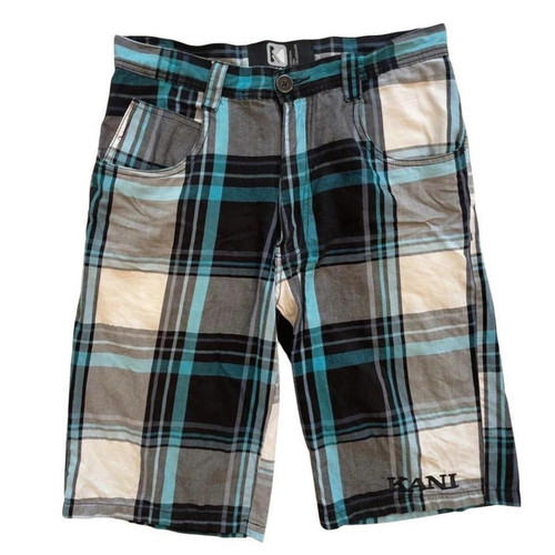 Karl Kani Plaid Shorts Size 28, vintage Y2K hip hop skate