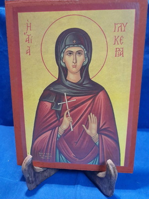 Saint Glykeria wooden icon new 15x20