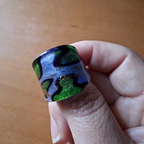 Murano glass ring like new, multicolored
