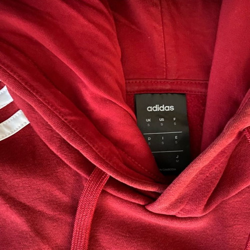 Adidas men's hoodie like new, white and red, size S