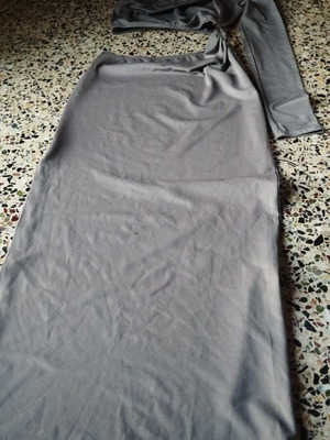 Dress evening, like new, size M, gray and beige