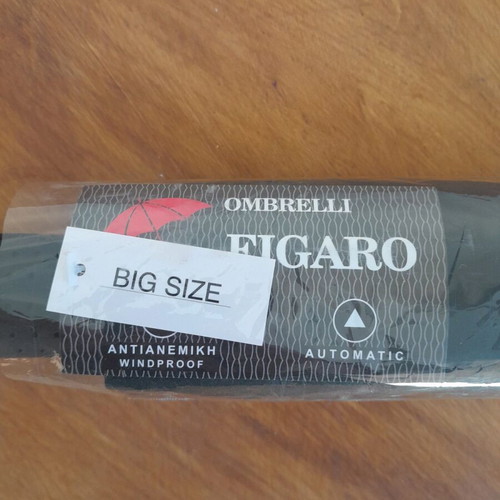 Figaro umbrella new, large, windproof, black