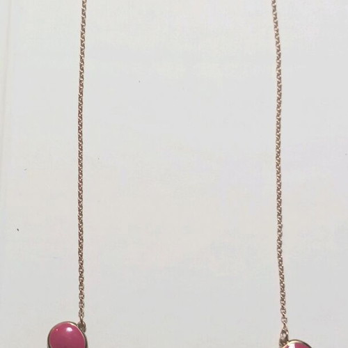 Silver gold-plated necklace with enamel
