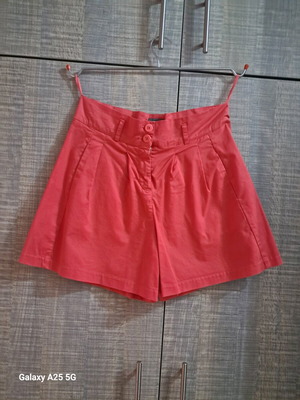 Happening No36 coral cotton high-waisted bermuda shorts like new