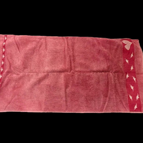 Pink Towel with Heart Pattern like new