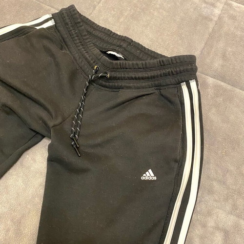 Adidas black cotton tracksuit used, size XS