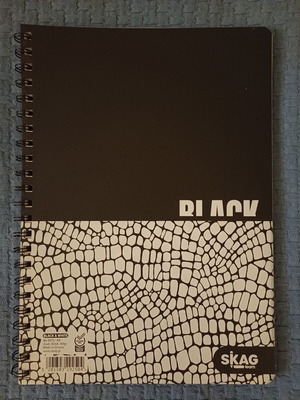 Skag notebook A4 2 subjects new, black & white