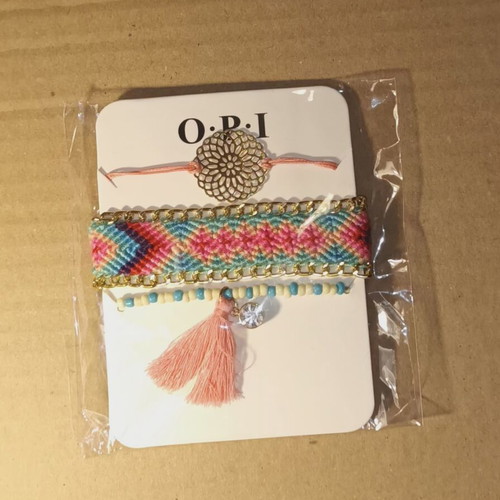 O.P.I colorful bracelet set new with tag