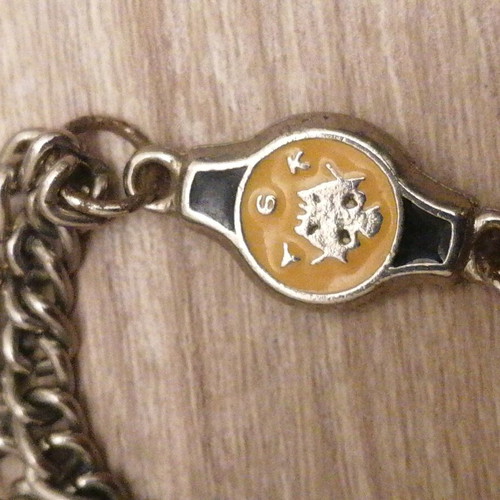 AEK Metal Whistle with Chain used, authentic