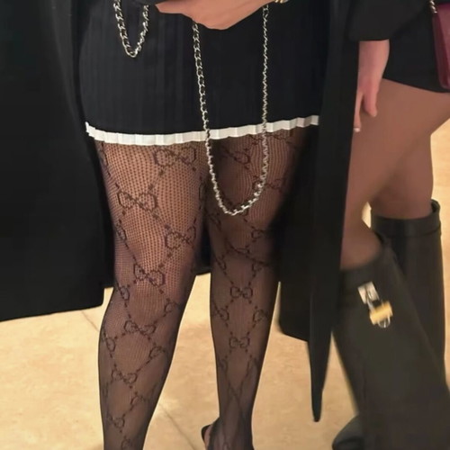 Luxury tights fishnet new, black