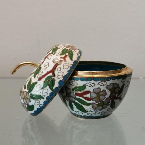 Cloisonne apple vintage decorative used with enamel