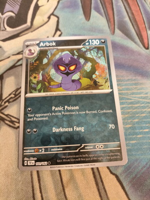 Arbok 101/162 Pokemon card Reverse Holo like new Temporal Forces