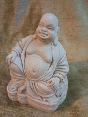 Carved Buddha like new heavy alabaster piece
