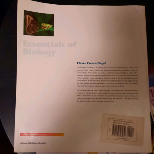 Essentials of Biology softcover like new