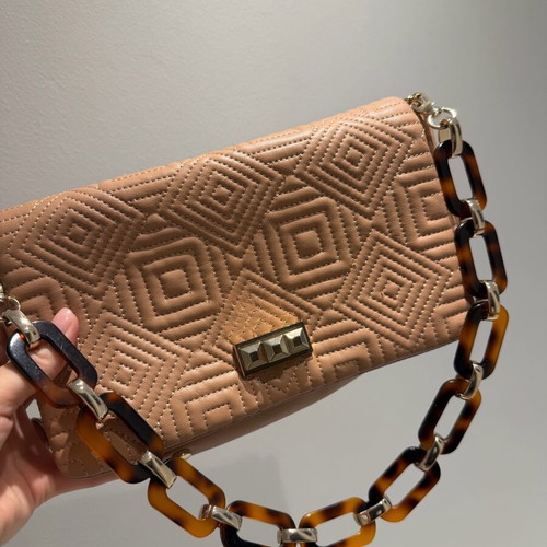Zara beige leather shoulder bag like new