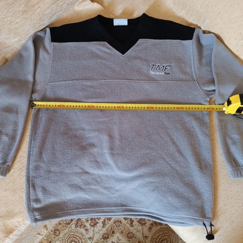 Fleece sweatshirt, grey and black, size M