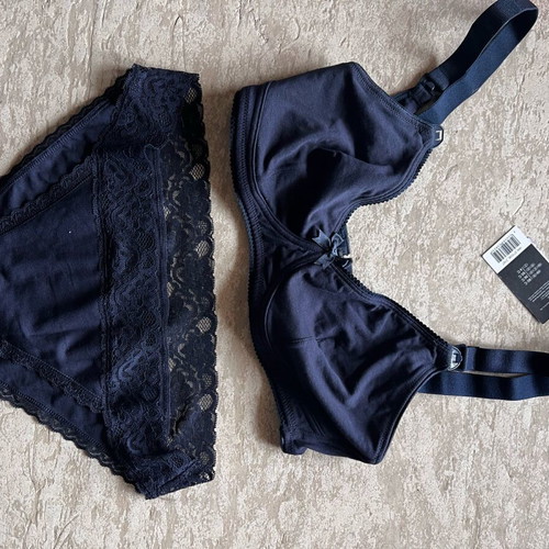Navy Blue Bra Size 80 New Cotton