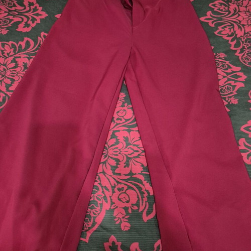 Red fabric plus size pants like new, size 54 XXL