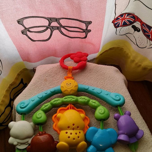 Fisher-Price baby stroller mobile toy used