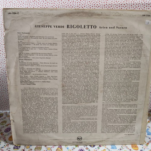 Verdi Rigoletto vinyl record used, classical