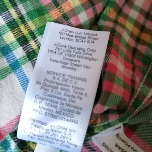 J.Crew women's plaid shirt 3XL like new, red and green